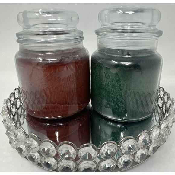 2 Village Candle~Balsam Fir & Muled Cider Apothecary Jars, Scented Candle 13.75 - Picture 4 of 4